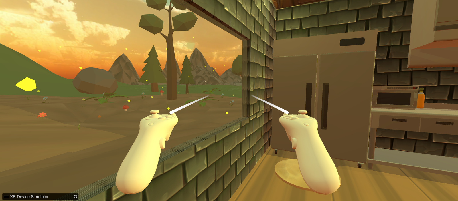 The prototype incorporates natural scenery, warm lighting, and ambient sounds to create a calming atmosphere that encourages relaxation and emotional comfort.
