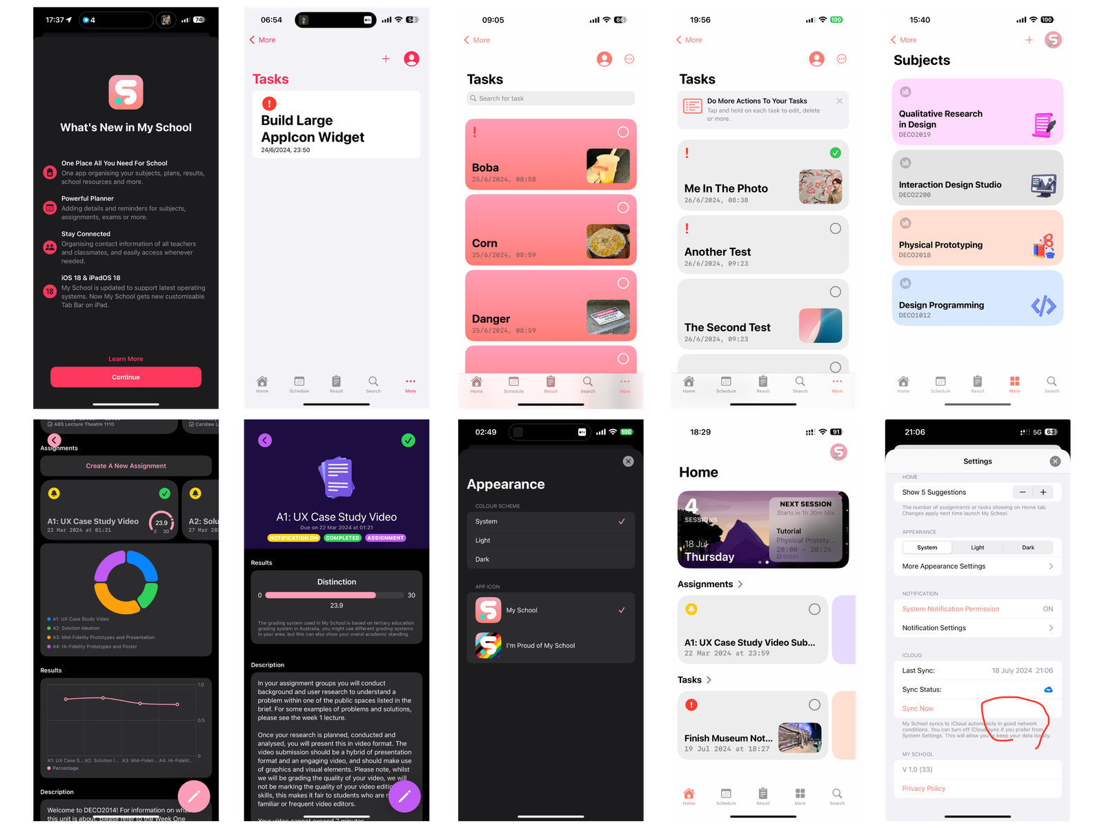 Early interface concepts were prototyped directly in SwiftUI and tested on-device, allowing design and implementation to evolve together.